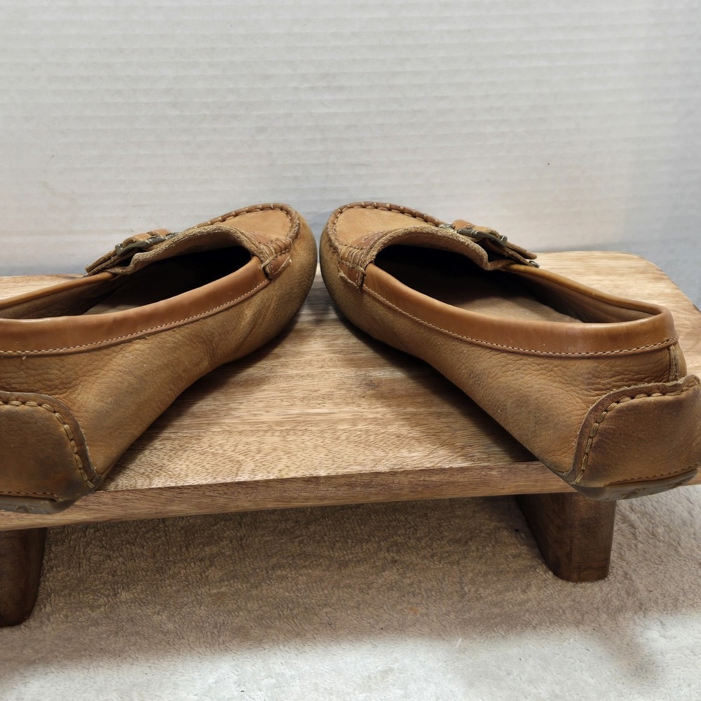Nurture Brown Leather Slip on Flats Flats Size 6M Super Comfortable - Picture 15 of 16